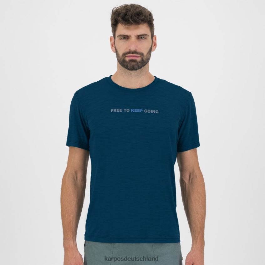 T-Shirt| de Karpos Männer Coppolo-Merino-T-Shirt Gibraltar-Meer ZV820Z330