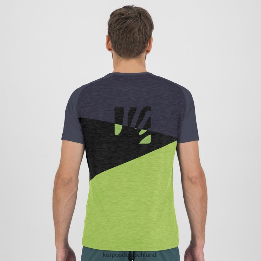 T-Shirt| de Karpos Männer Croda Rossa-Trikot Jasmingrün/Ombreblau/Schwarz ZV820Z363
