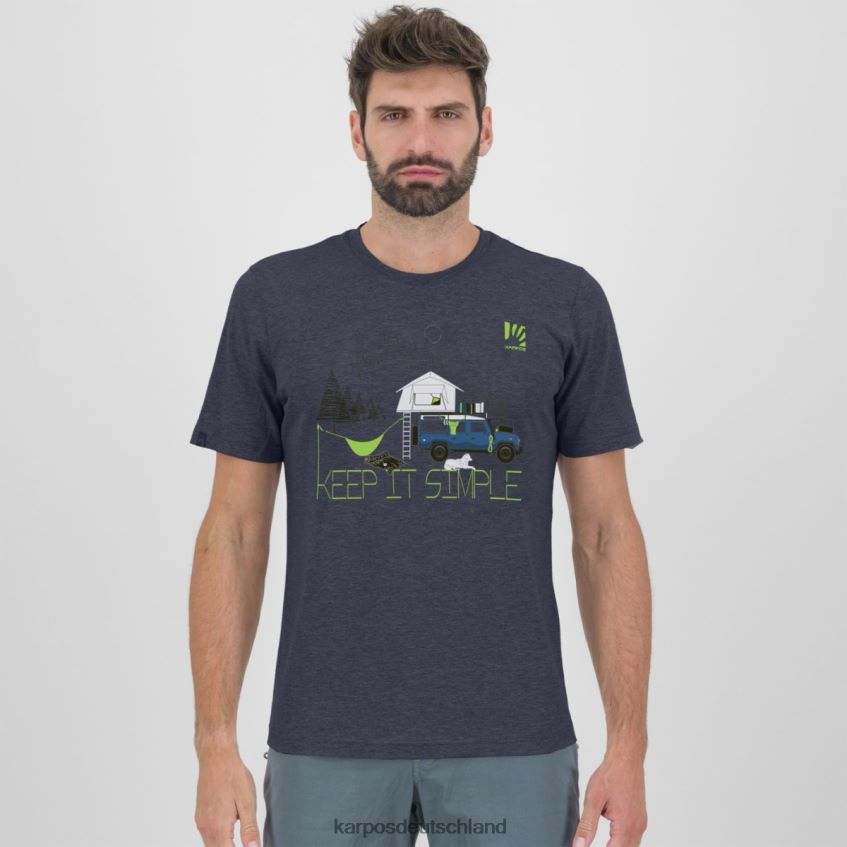 T-Shirt| de Karpos Männer Genzianella-T-Shirt Ombre-Blau ZV820Z423