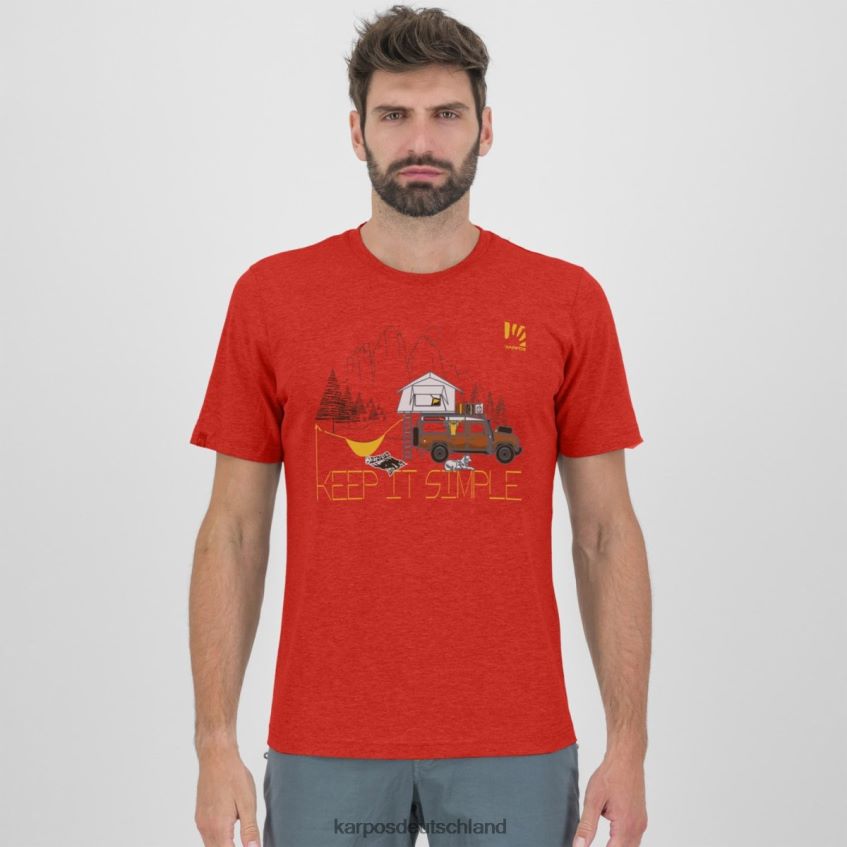T-Shirt| de Karpos Männer Genzianella-T-Shirt Paprika ZV820Z424