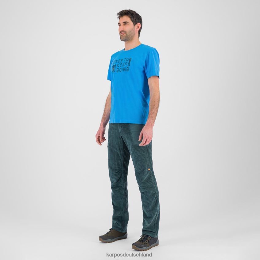 T-Shirt| de Karpos Männer Krokus-T-Shirt Divablau/Mitternacht ZV820Z407