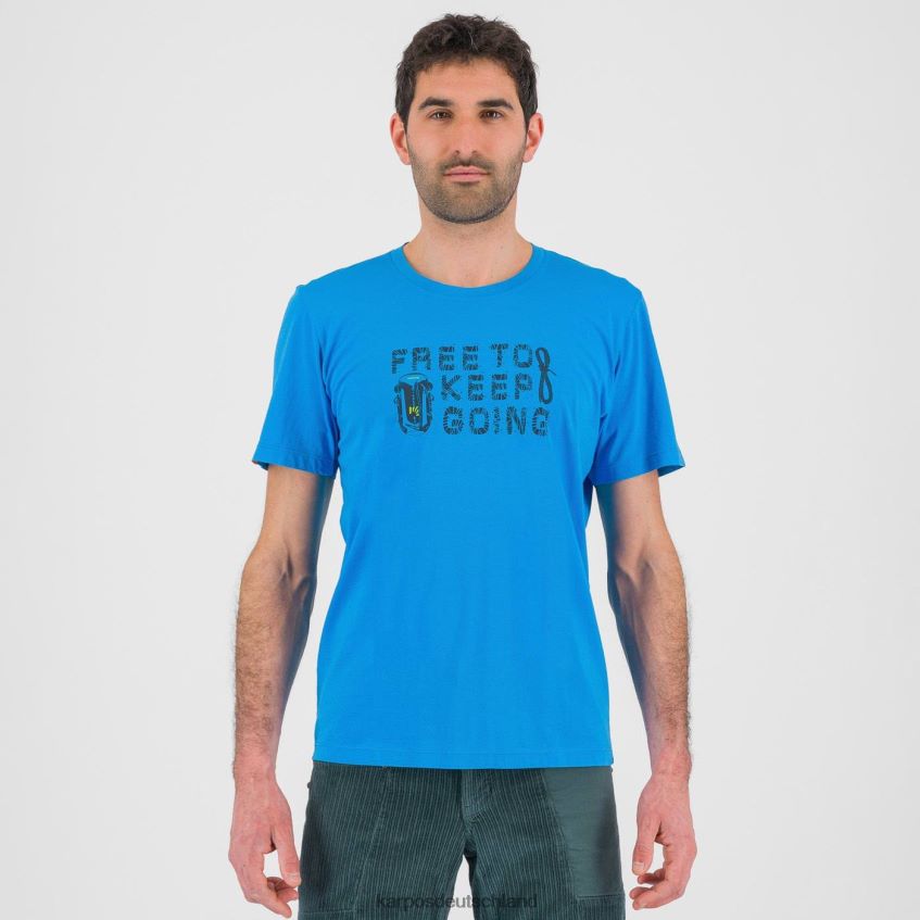 T-Shirt| de Karpos Männer Krokus-T-Shirt Divablau/Mitternacht ZV820Z407