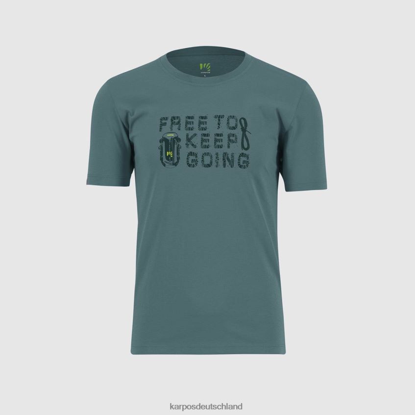 T-Shirt| de Karpos Männer Krokus-T-Shirt Nordatlantik/Wald ZV820Z399