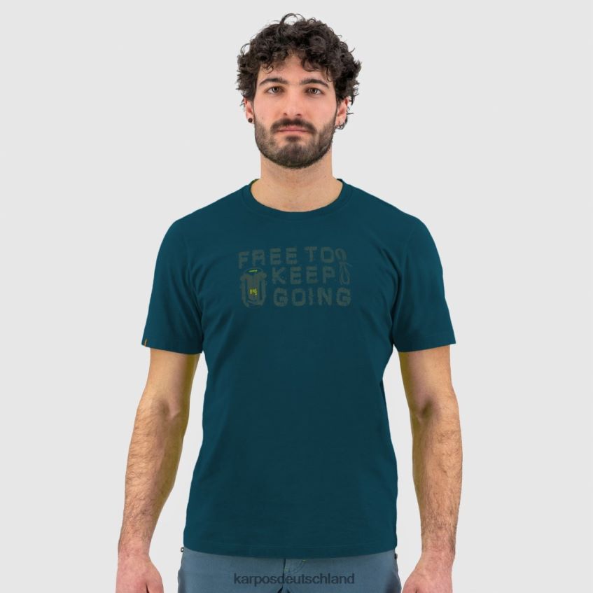 T-Shirt| de Karpos Männer Krokus-T-Shirt Spiegelnder Teich ZV820Z403