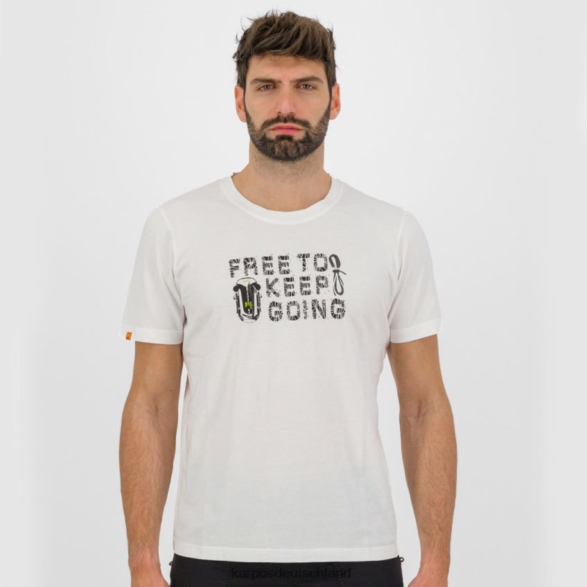 T-Shirt| de Karpos Männer Krokus-T-Shirt Weiß ZV820Z401