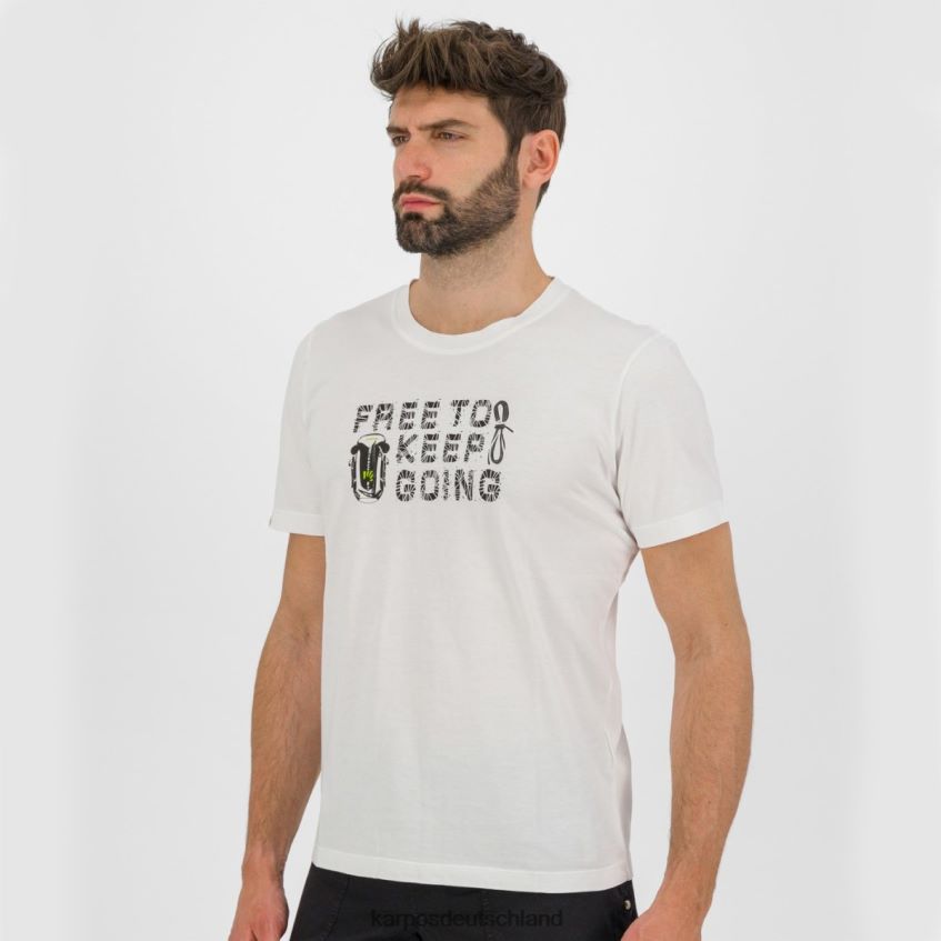 T-Shirt| de Karpos Männer Krokus-T-Shirt Weiß ZV820Z401