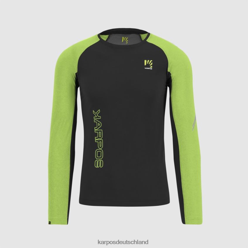 T-Shirt| de Karpos Männer Lavaredo-Trikot ls schwarz/jasmingrün ZV820Z326