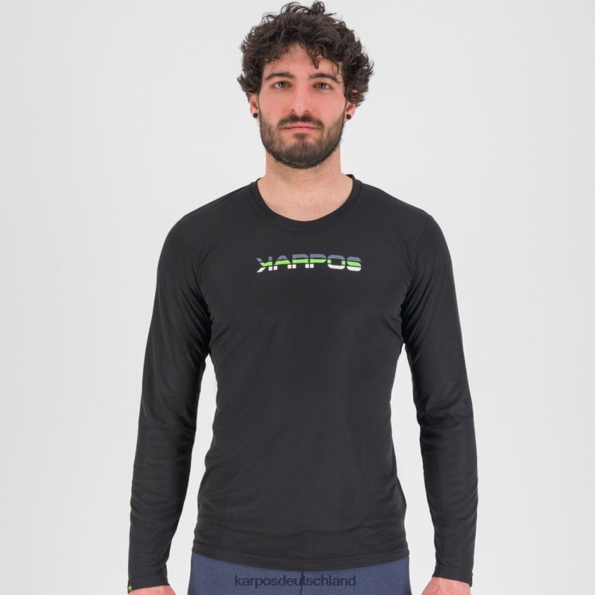 T-Shirt| de Karpos Männer Loma-Trikot ls schwarz/jasmingrün ZV820Z384