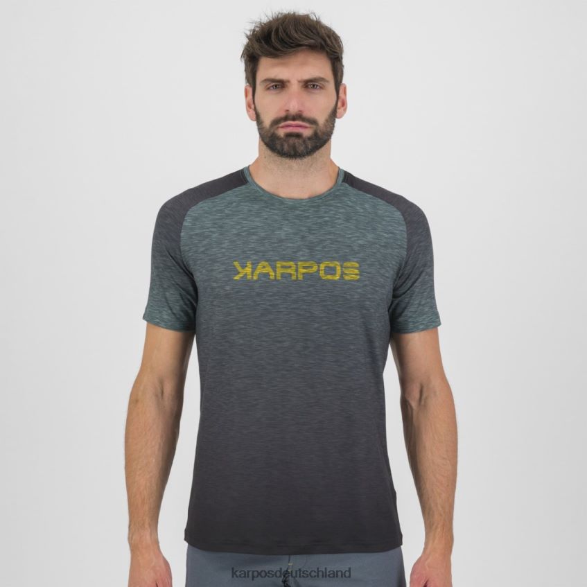 T-Shirt| de Karpos Männer Prato-Piazza-Trikot Schwarz/Nordatlantik/Zitronengelb ZV820Z358