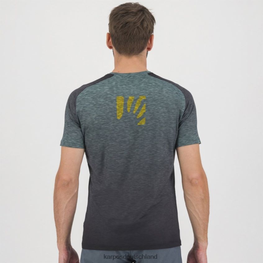 T-Shirt| de Karpos Männer Prato-Piazza-Trikot Schwarz/Nordatlantik/Zitronengelb ZV820Z358