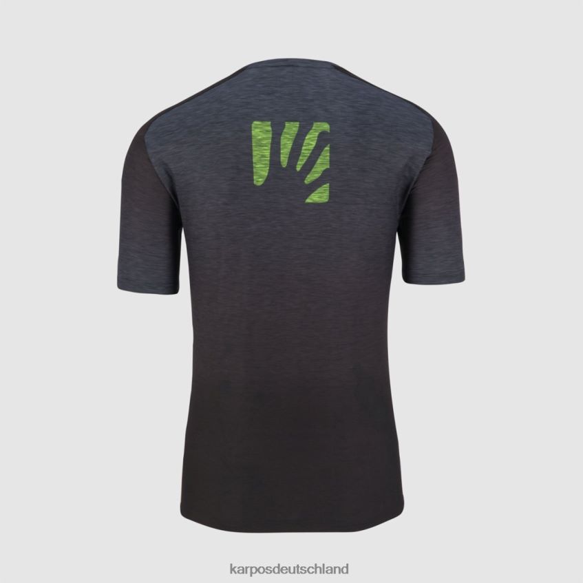 T-Shirt| de Karpos Männer Prato-Piazza-Trikot Schwarz/Ombreblau/Jasmingrün ZV820Z355