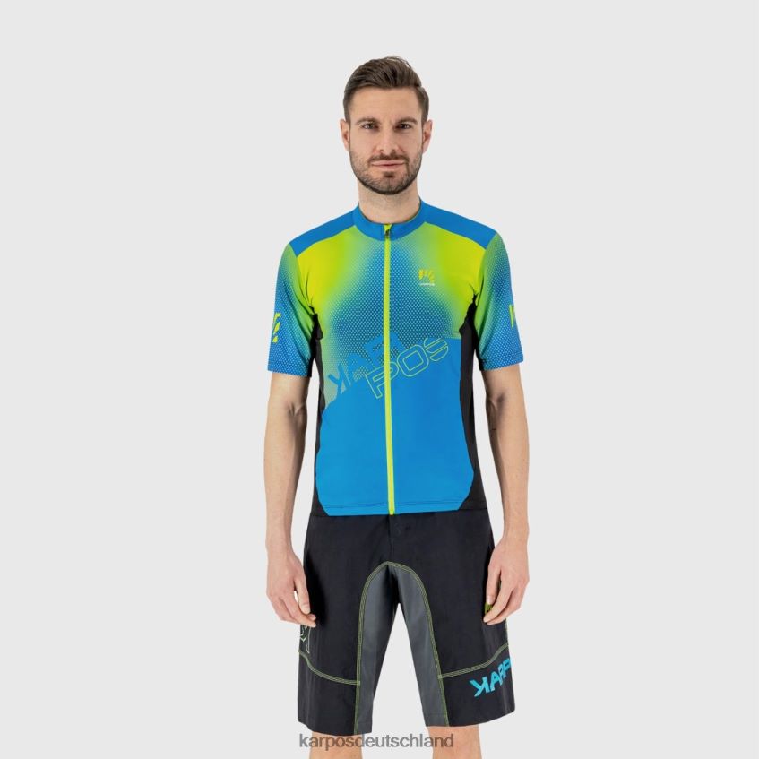 T-Shirt| de Karpos Männer Sprungtrikot Druck 1 indigo s./schwarz/grün ZV820Z304