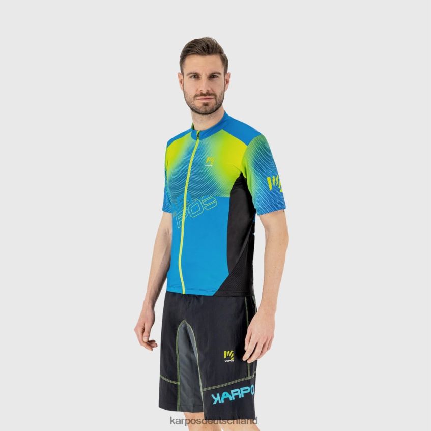 T-Shirt| de Karpos Männer Sprungtrikot Druck 1 indigo s./schwarz/grün ZV820Z304