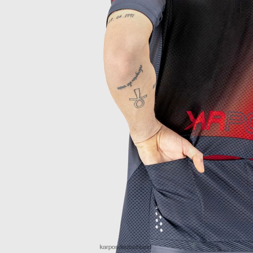 T-Shirt| de Karpos Männer Sprungtrikot Druck 2 indigo s./schwarz/grün ZV820Z305