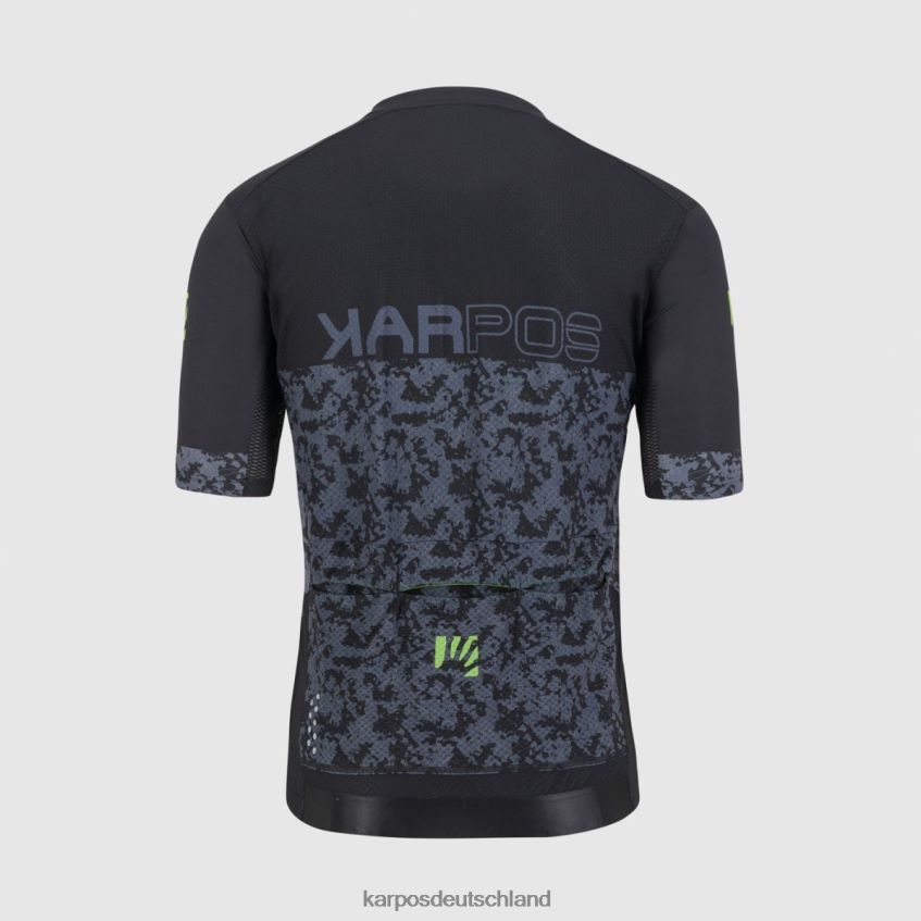 T-Shirt| de Karpos Männer Sprungtrikot Schwarz/Ombreblau/Fluogrün ZV820Z308