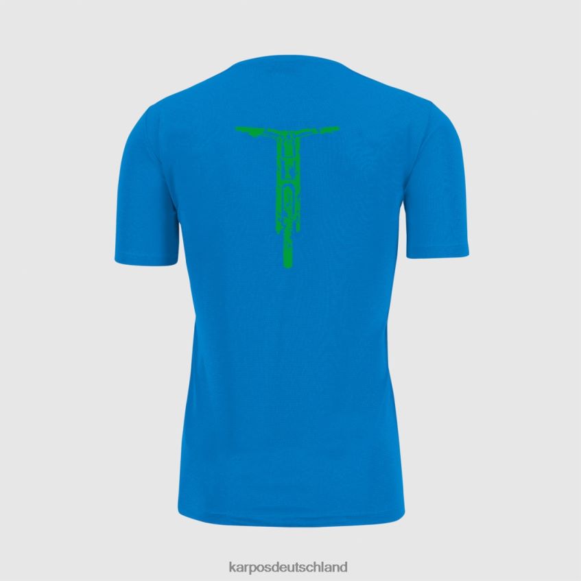 T-Shirt| de Karpos Männer Val Federia T-Shirt Indigofarbener Wimpeldruck 1 ZV820Z392