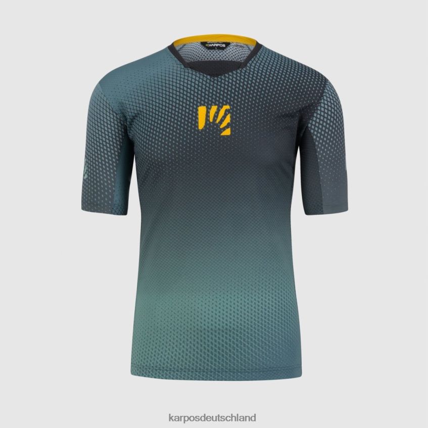 T-Shirt| de Karpos Männer Val di Dentro T-Shirt Schwarz/Nordatlantik/Zitronengelb ZV820Z333