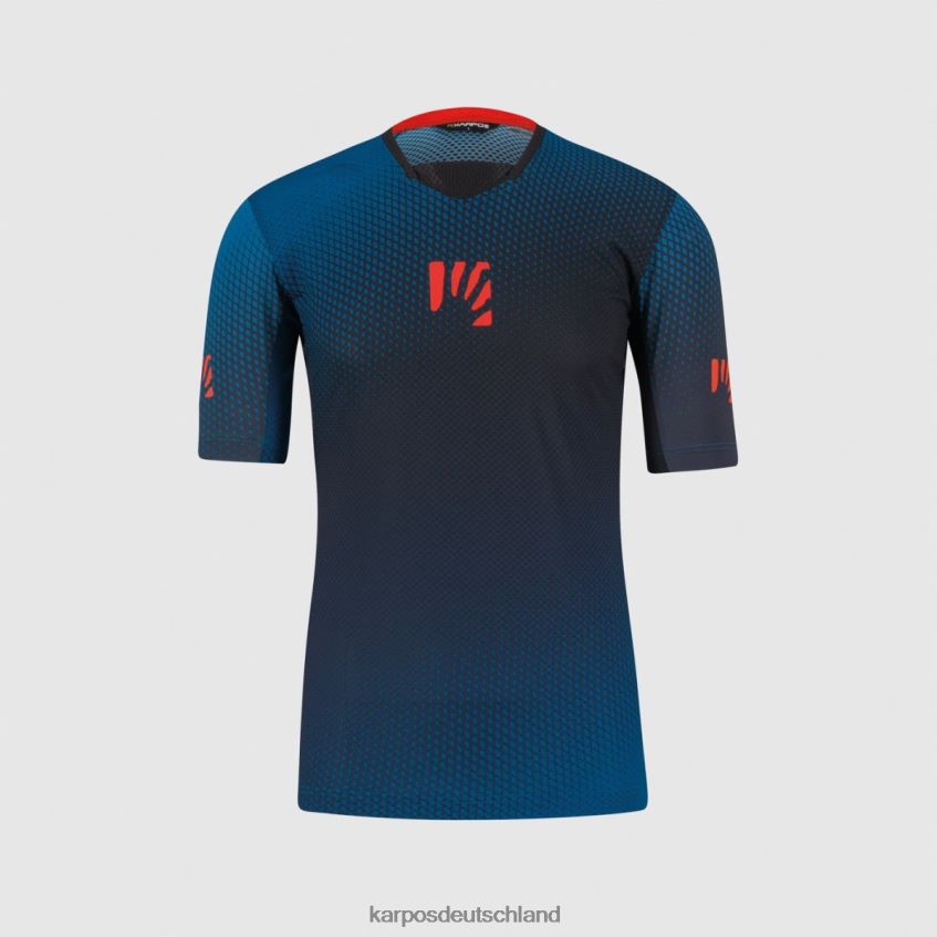 T-Shirt| de Karpos Männer Val di Dentro T-Shirt Weltraum/Schwarz/Mandarine ta ZV820Z335