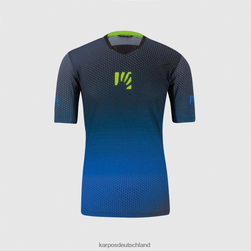 T-Shirt| de Karpos Männer Val di Dentro T-Shirt schwarz/indigo b./grün fluo ZV820Z334