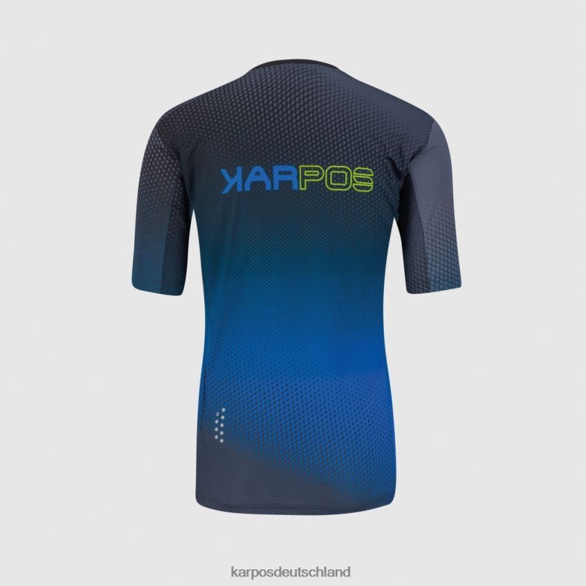 T-Shirt| de Karpos Männer Val di Dentro T-Shirt schwarz/indigo b./grün fluo ZV820Z334