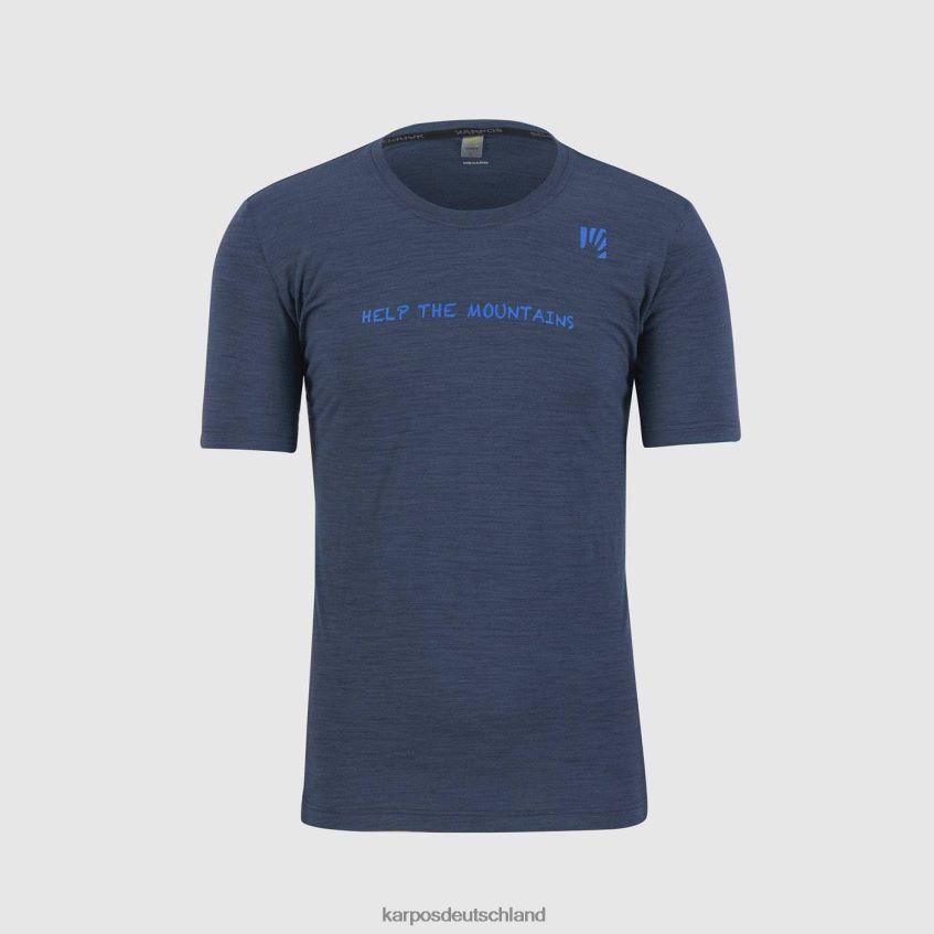 T-Shirt| de Karpos Männer Vanoi Merino-T-Shirt Mitternachts-/Divablau ZV820Z331
