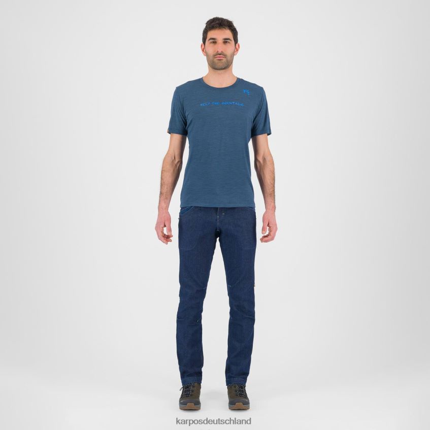 T-Shirt| de Karpos Männer Vanoi Merino-T-Shirt Mitternachts-/Divablau ZV820Z331