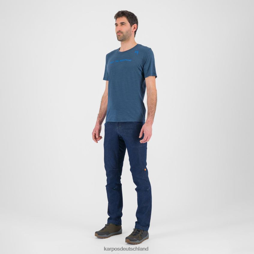 T-Shirt| de Karpos Männer Vanoi Merino-T-Shirt Mitternachts-/Divablau ZV820Z331