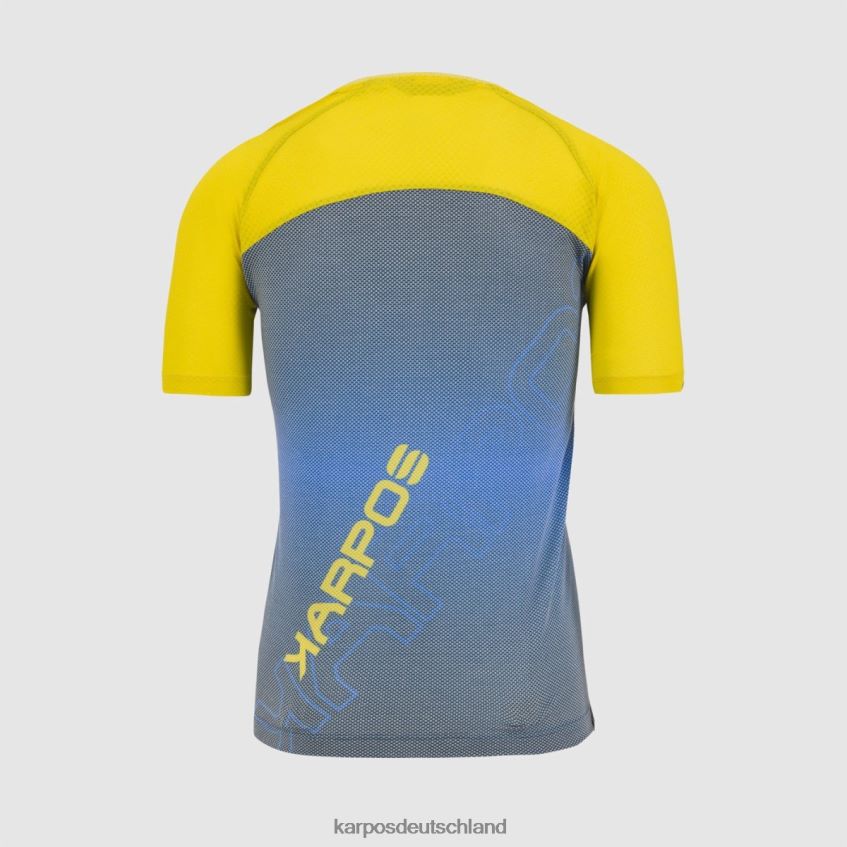 T-Shirt| de Karpos Männer bewegtes Evo-Trikot Indigo-Wimpelkette/hohe Sichtbarkeit ZV820Z339