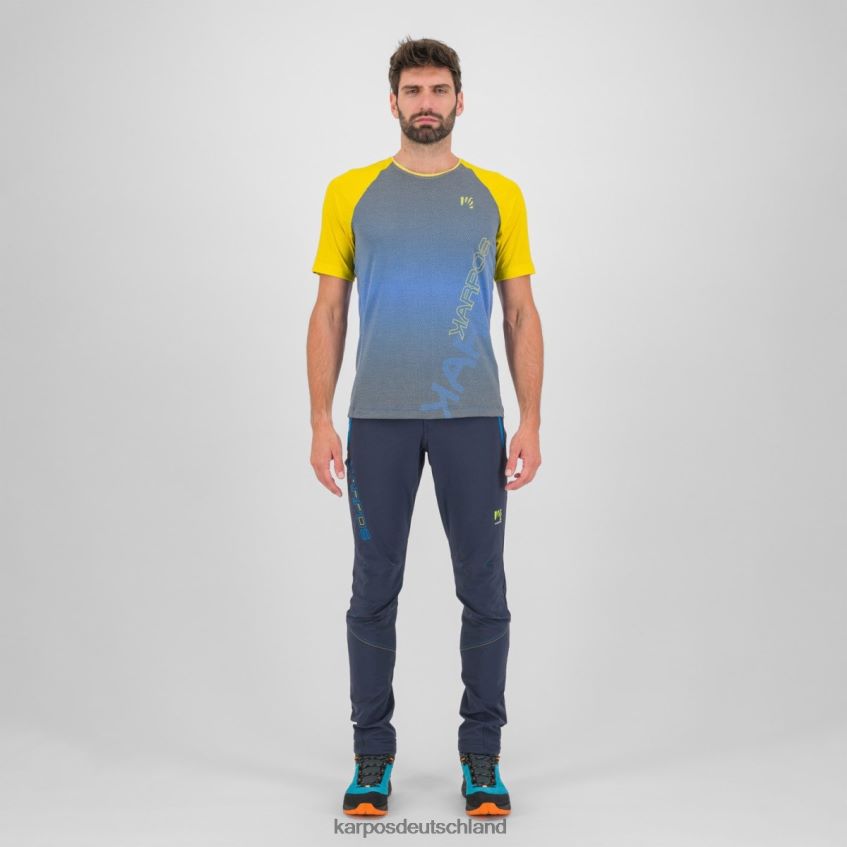 T-Shirt| de Karpos Männer bewegtes Evo-Trikot Indigo-Wimpelkette/hohe Sichtbarkeit ZV820Z339