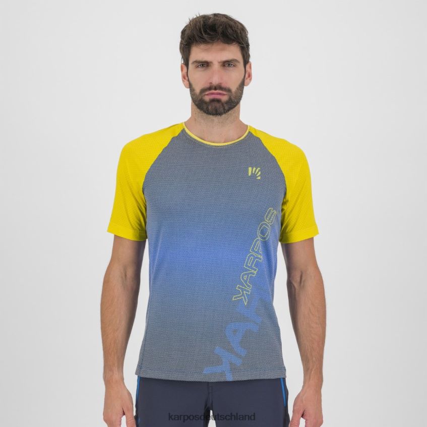T-Shirt| de Karpos Männer bewegtes Evo-Trikot Indigo-Wimpelkette/hohe Sichtbarkeit ZV820Z339