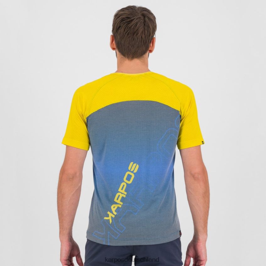T-Shirt| de Karpos Männer bewegtes Evo-Trikot Indigo-Wimpelkette/hohe Sichtbarkeit ZV820Z339