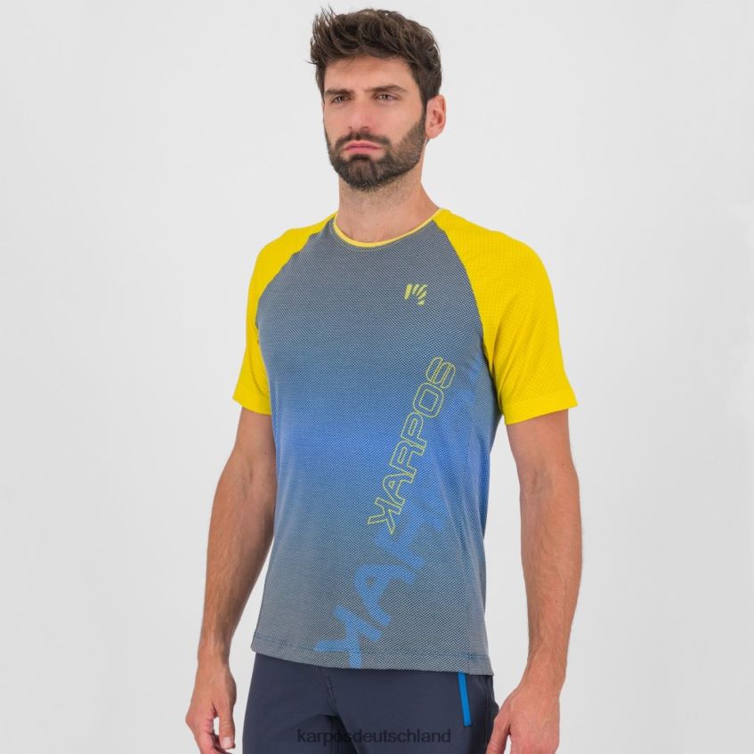 T-Shirt| de Karpos Männer bewegtes Evo-Trikot Indigo-Wimpelkette/hohe Sichtbarkeit ZV820Z339