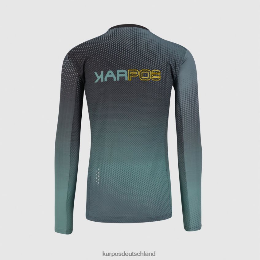 T-Shirt| de Karpos Männer val di dentro trikot ls Schwarz/Nordatlantik/Zitronengelb ZV820Z321