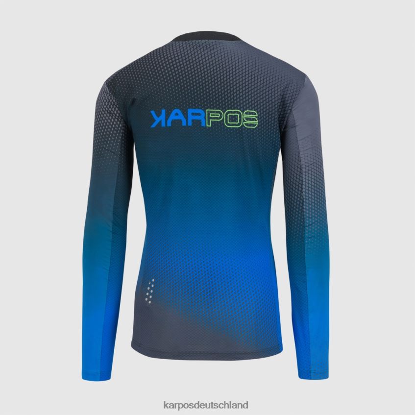 T-Shirt| de Karpos Männer val di dentro trikot ls schwarz/indigo b./grün fluo ZV820Z322