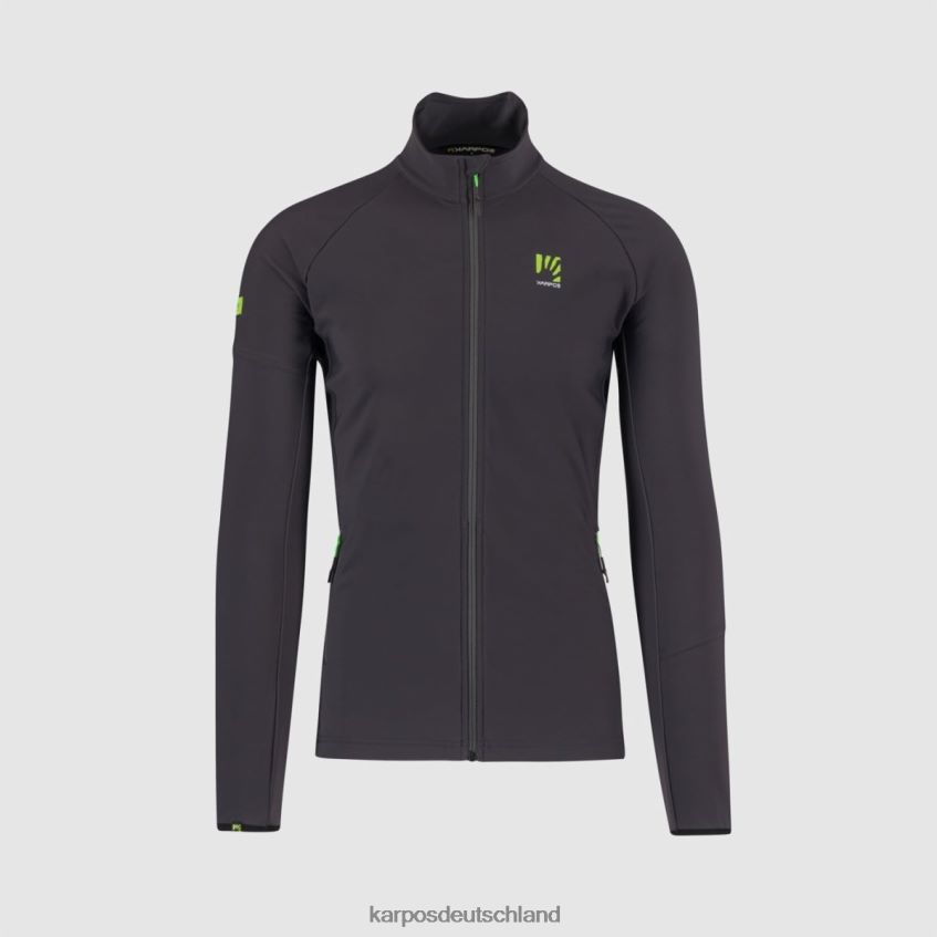 Vlies| de Karpos Männer Alagna R Fleece mit durchgehendem Reißverschluss dunkelgrau dunkelgrau ZV820Z202