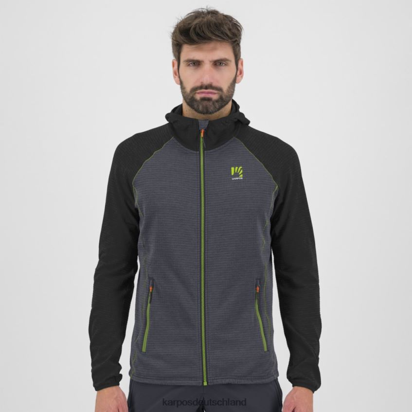 Vlies| de Karpos Männer Ambrizzola Kapuzenpullover mit durchgehendem Reißverschluss Ombre blau/schwarz ZV820Z228