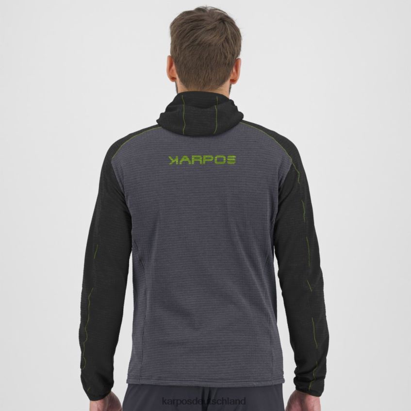 Vlies| de Karpos Männer Ambrizzola Kapuzenpullover mit durchgehendem Reißverschluss Ombre blau/schwarz ZV820Z228