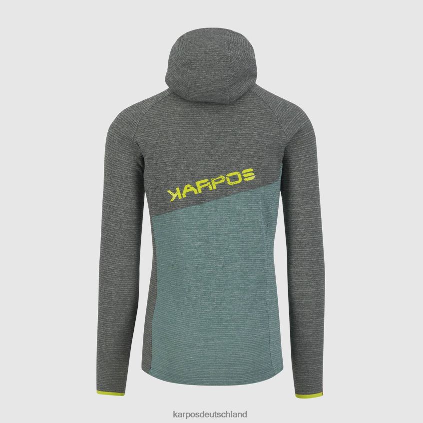 Vlies| de Karpos Männer Camoscio-Kapuzenpullover Wald/Nordatlantik ZV820Z232
