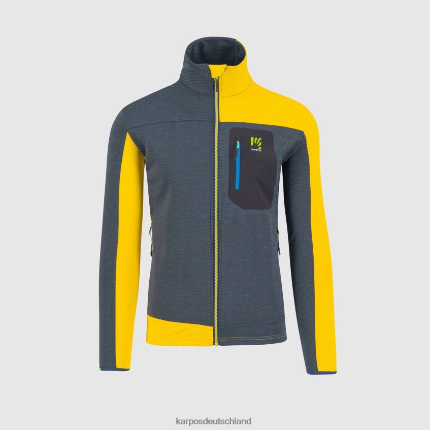 Vlies| de Karpos Männer Cherz-Fleece Mitternacht/Schwefel ZV820Z188