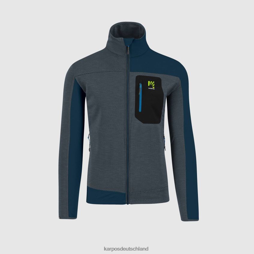 Vlies| de Karpos Männer Cherz-Fleece dunkler Schiefer/Mitternacht ZV820Z186