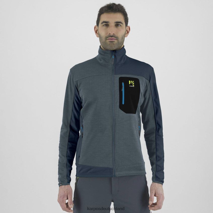 Vlies| de Karpos Männer Cherz-Fleece dunkler Schiefer/Mitternacht ZV820Z186