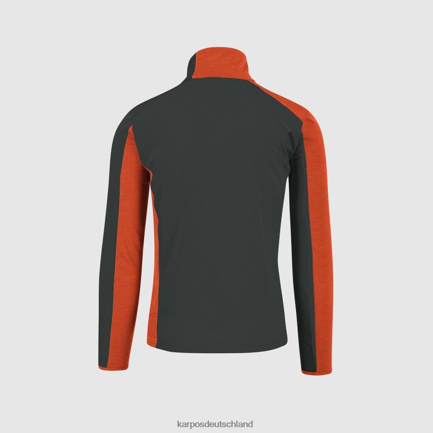 Vlies| de Karpos Männer Cherz-Fleece würziger orange/schwarzer Sand ZV820Z187