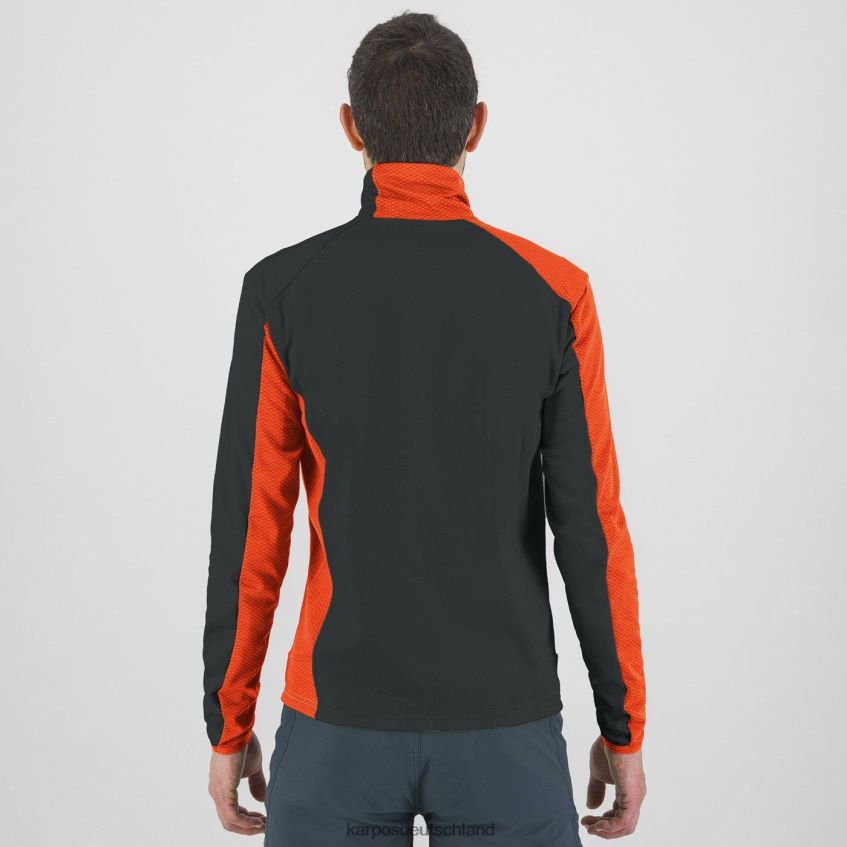 Vlies| de Karpos Männer Cherz-Fleece würziger orange/schwarzer Sand ZV820Z187