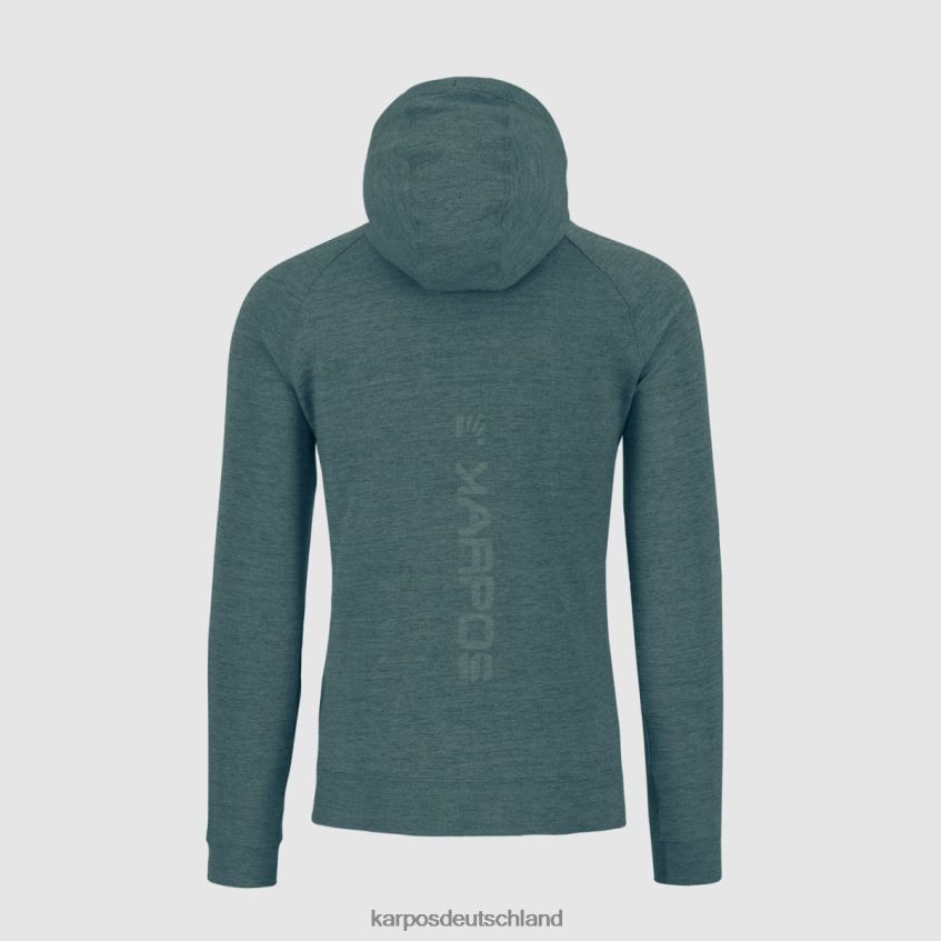 Vlies| de Karpos Männer Easyfrizz Kapuzenpullover mit durchgehendem Reißverschluss Nordatlantische Melange ZV820Z181