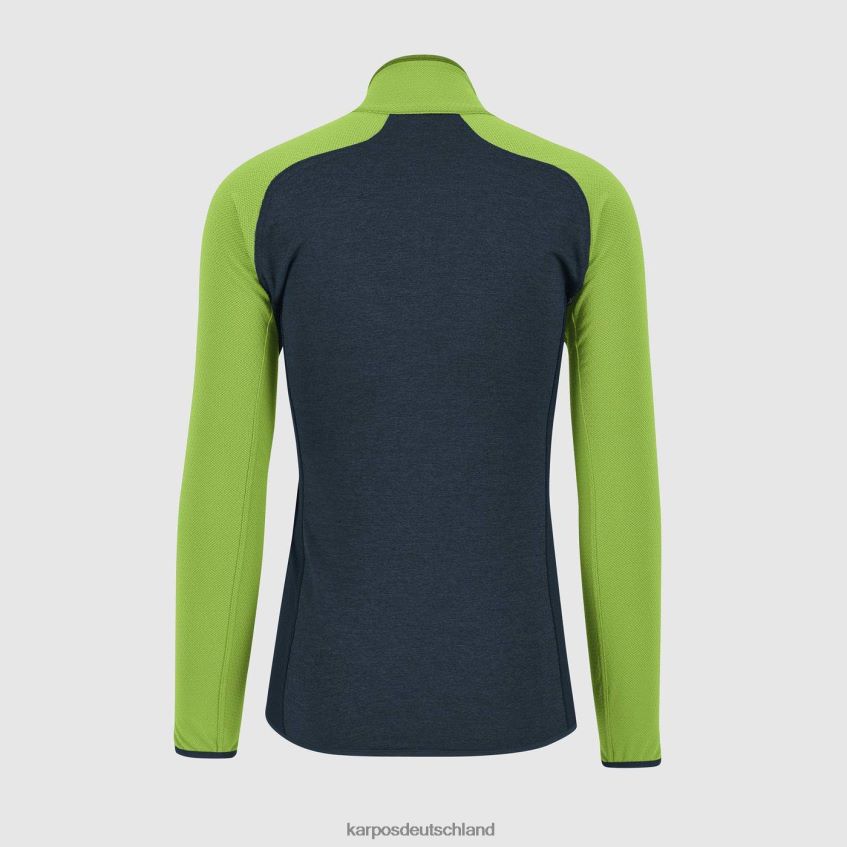 Vlies| de Karpos Männer Geiselvlies Mitternacht/grüner Blitz ZV820Z217