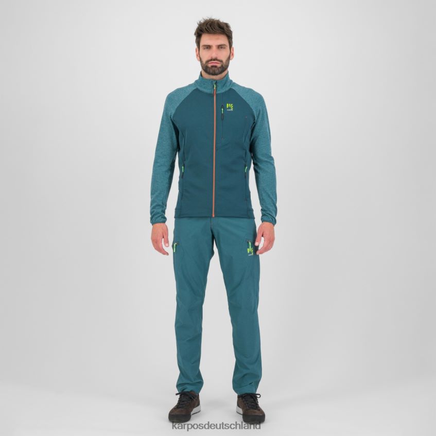Vlies| de Karpos Männer Pizzocco Evo Fleece mit durchgehendem Reißverschluss dunkles Meer/Balsam ZV820Z211