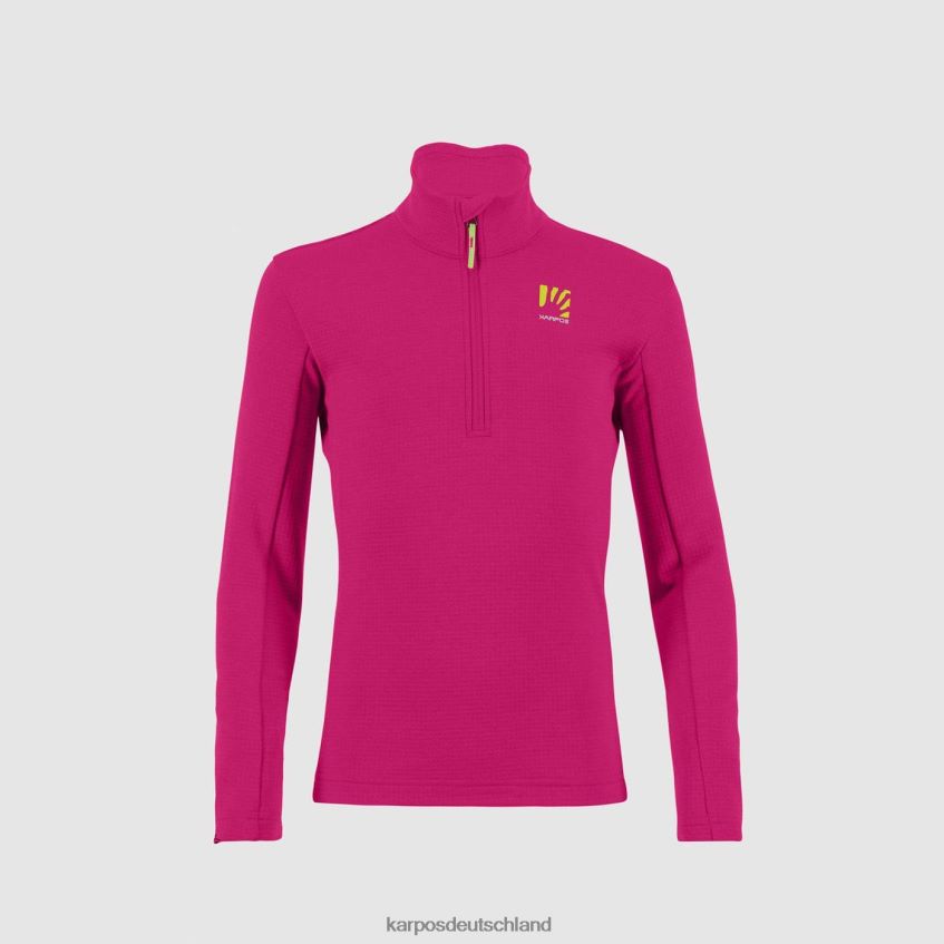 Vlies| de Karpos Männer Pizzocco Kid-Fleece mit halbem Reißverschluss Rosa ZV820Z275