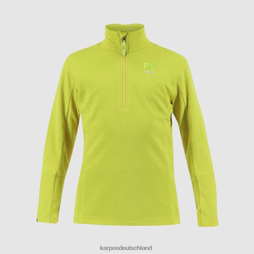 Vlies| de Karpos Männer Pizzocco Kid-Fleece mit halbem Reißverschluss Schwefel s. ZV820Z273