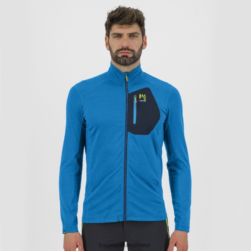 Vlies| de Karpos Männer Pomedes T-Shirt ls Indigo-Buntung/Weltraum ZV820Z246