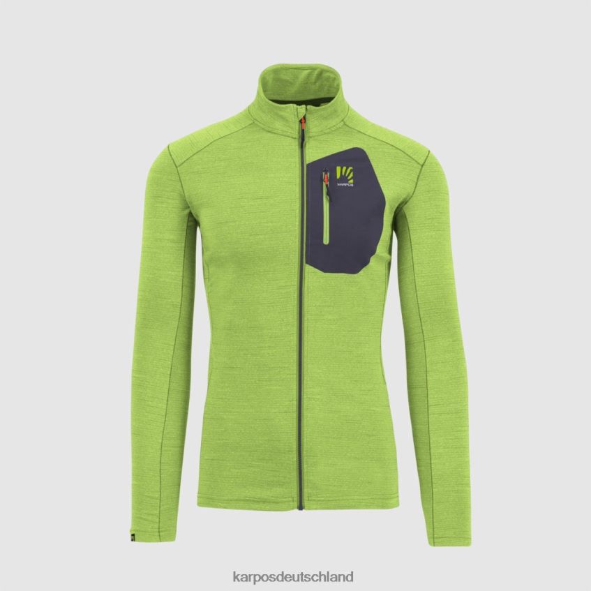 Vlies| de Karpos Männer Pomedes T-Shirt ls Jasmingrün/Ombreblau ZV820Z248